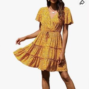 Yellow sun dress XL